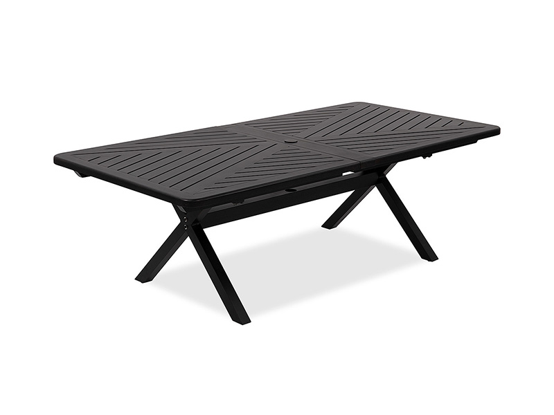 Gündönümü Eski Bronz Alüminyum Veranda 84-130 x 44 inç Uzatmalı Yemek Masası