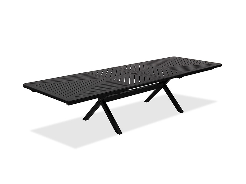 Gündönümü Eski Bronz Alüminyum Veranda 84-130 x 44 inç Uzatmalı Yemek Masası