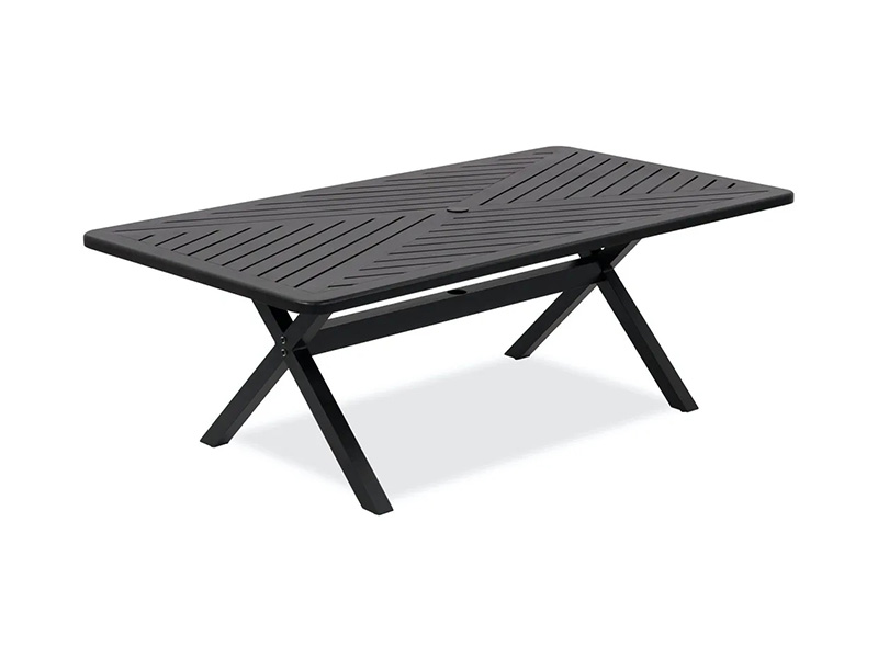 Gündönümü Eski Bronz Alüminyum Veranda 84X44 inç Yemek Masası